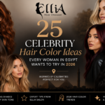 25 celebrity-inspired hair color ideas for women in Egypt featuring blonde, brunette, copper, and balayage hairstyles by Ellia Salon